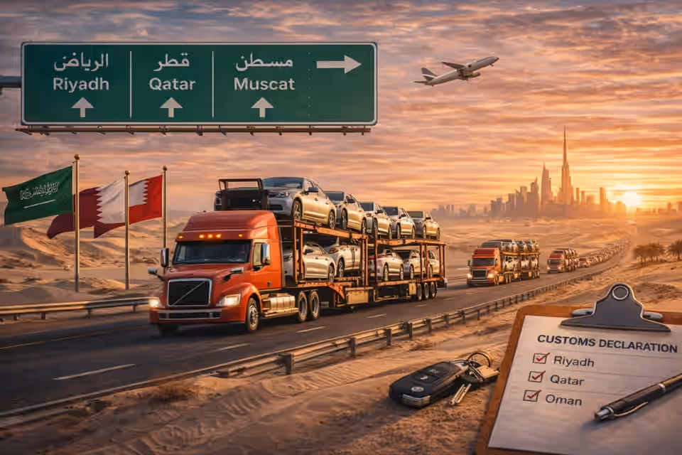 Moving vehicles to Saudi Arabia, Qatar and Oman